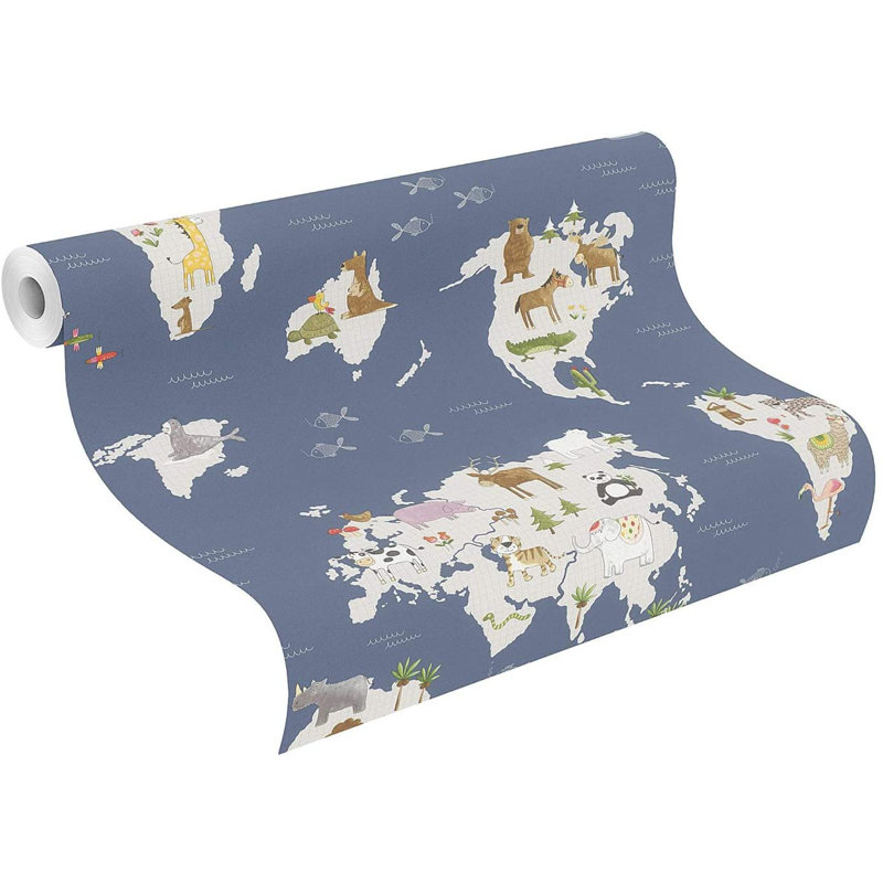 Lofgren 10.05m x 53cm Matte Wallpaper Roll, Blue