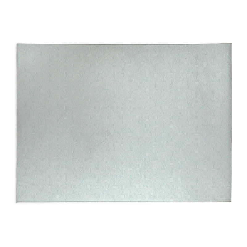 Tapis de bureau léger Rolling Humps, L 6 pi x L 4 pi, Bleu clair