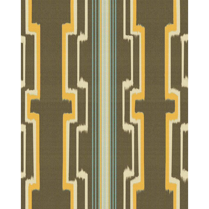 SASCHIZ Brown Wallpaper, Brown/Yelow/Taupe