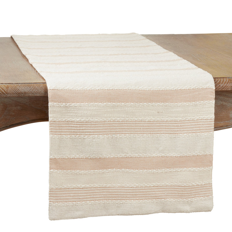 Miles Striped 100% Cotton Table Runner