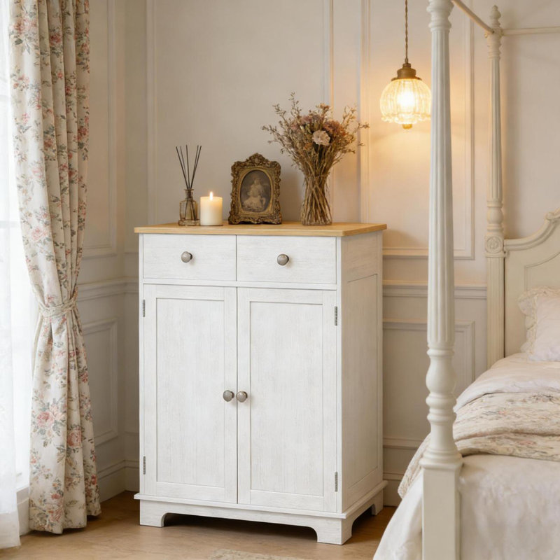 Armoire de salon, armoire de rangement durable, armoire de plancher d'entrée, Blanc