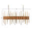 Lustre rustique en bois et métal