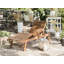 Attar 200cm Long Reclining Acacia Single Chaise with Cushions and Table