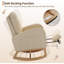 Chaise berçante Nursery, fauteuil oscillant en molleton avec repose-pieds, haut dossier pour la chambre à coucher, brun-1251865359