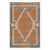 Rug & Kilim’S Modern French Art Deco Rug In Orange With Geometric Pattern