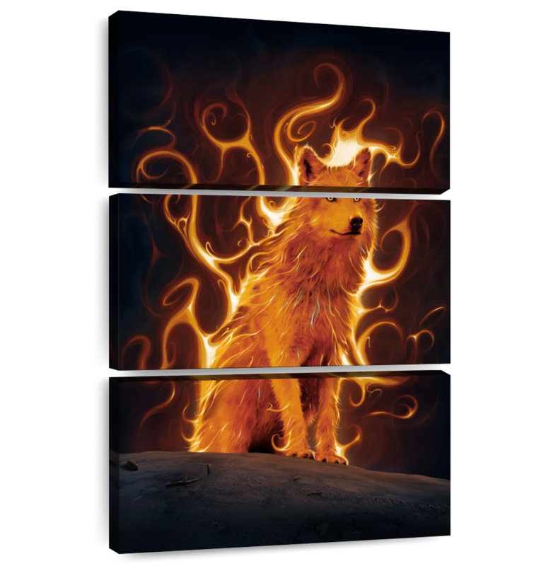 Brampt Phoenix Wolf, 50" H x 32" W