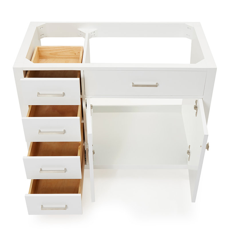 Base de meuble-lavabo simple Petrel, Blanc