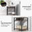 Simple Bedside Table with Open Storage Shelf, Charging Station, Easy to Assembly-200053755