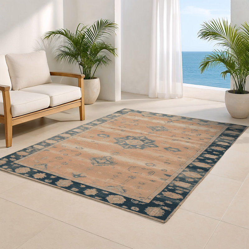 Tapis intérieur et extérieur brun Overdyed, Rectangulaire 2 pi x 3 pi