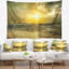 Coucher de soleil doré sur la mer tapisserie de la mer-28502037