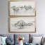 Scénario Scribble I - ensemble de 2 peintures sur toile encadrées-1513408569-1513408568