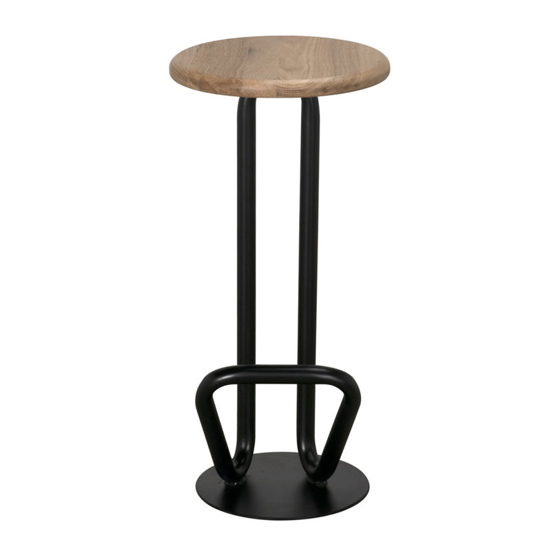 Hook Stool with Metal Frame, Bar Stool (30” Seat Height)