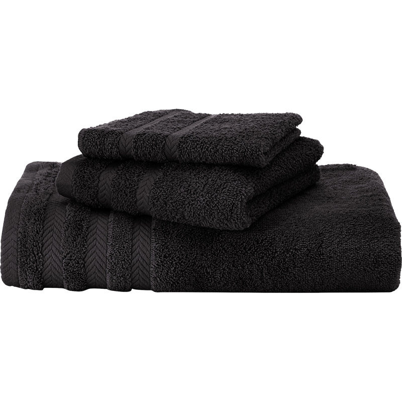 Drap 100% coton de qualité égyptienne Martex, Noir