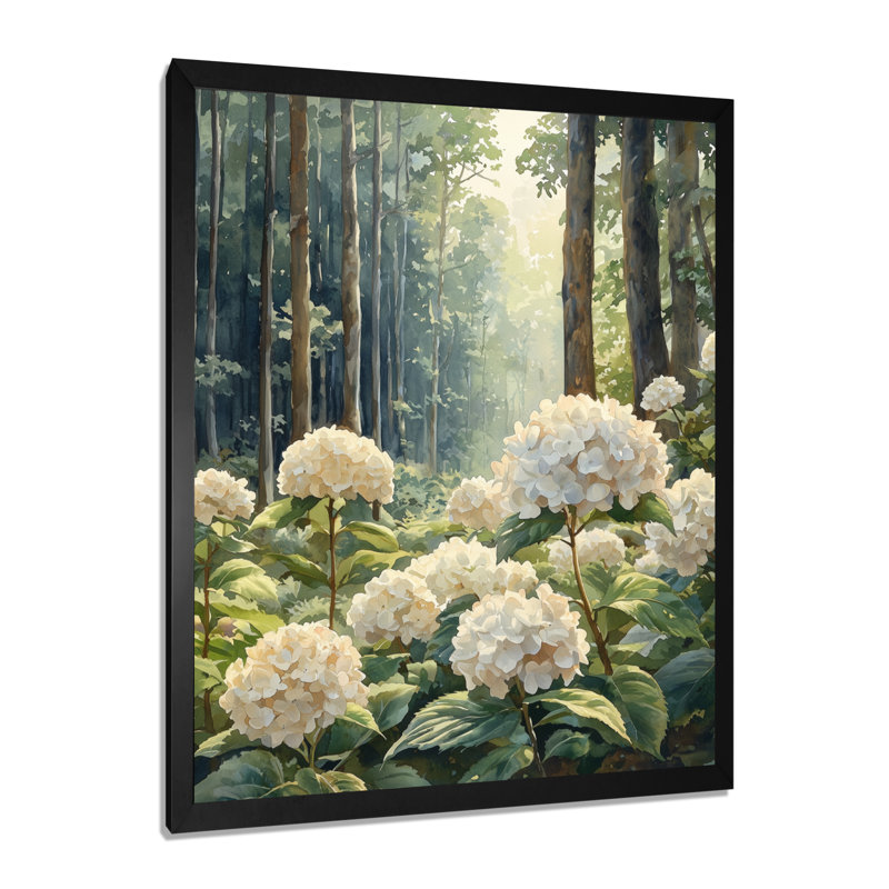 Cropsey - salon d'art mural floral, Noir, noir, noir, noir, H 20 po x l 12 po, Reproduction encadrée d'une seule photo