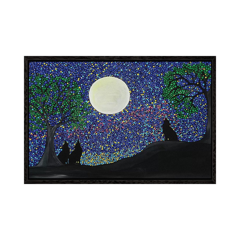 Wolf Cry by Rachel Olynuk - Gallery-Wrapped Canvas Giclée on Canvas, 66.04 cm H x 45.72 cm W, Black Framed