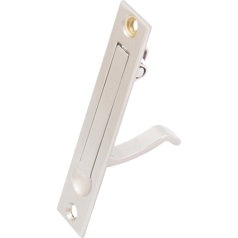 Quincaillerie de porte à passe-tringle Edge, Nickel satiné