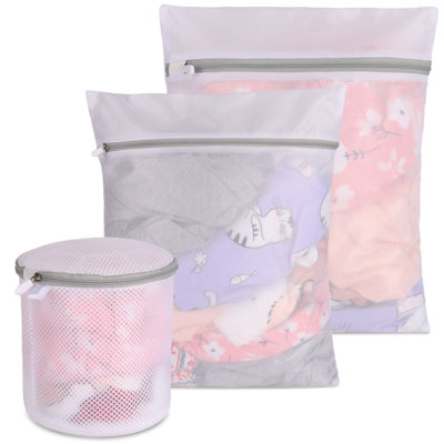 3 sacs à linge en maille - Convient pour les chemisiers, les bas, les bas, les sous-vêtements, les sous-vêtements, les voyages