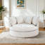 Fauteuil d'appoint pivotant surdimensionné de 59 po Leno - Revêtement moelleux, conception de salon moderne-105268602
