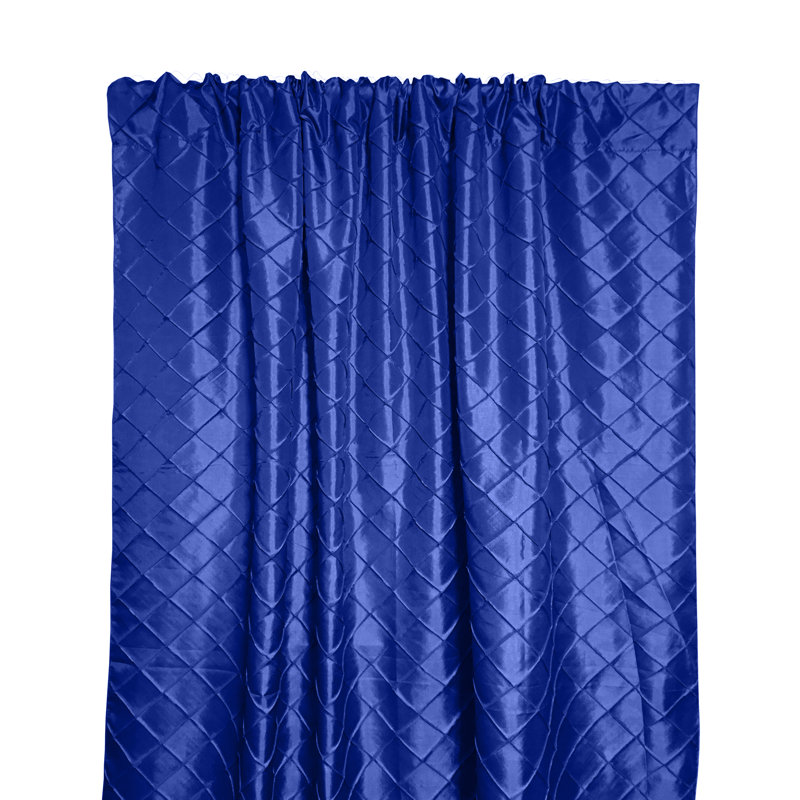 Panneau de rideau simple semi-diaphane avec passe-tringle Gulshara, Bleu marine, L 54 po x L 96 po