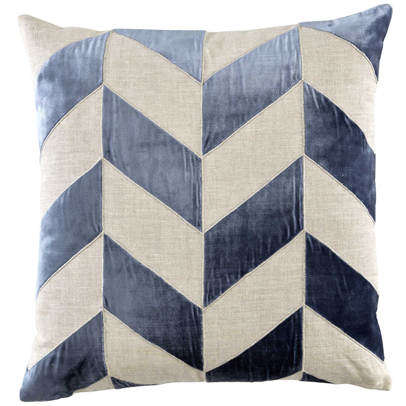 Evora Square Pillow Cover & Insert, Blue