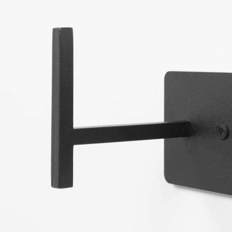 Chapman Metal Wall 5 - Hook Wall Mounted Coat Rack, Black