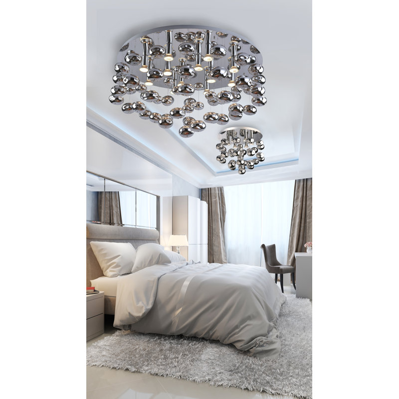 Luvia Flush Mount, Chrome