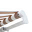 Auvent de terrasse rétractable en tissu beige / blanc l 141,75 po x P 98,5 po Outsunny