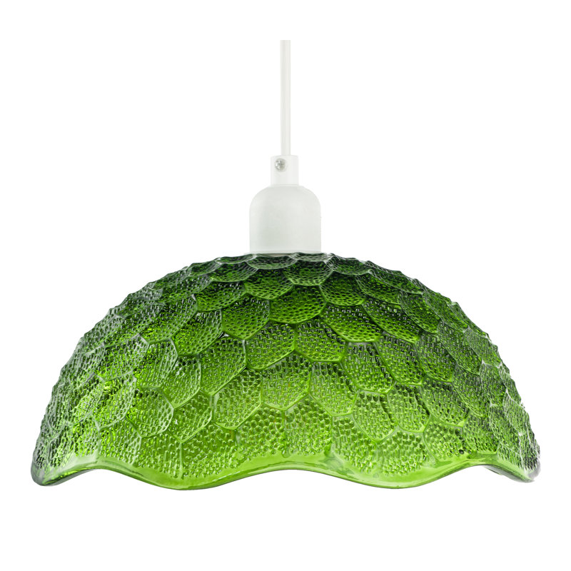 12cm H Glass Bowl Pendant Shade ( No Direct Attachment Method ) in Green