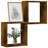 Wall Cube Shelf Set Of 2 Engineered Wood Medium-1219827203