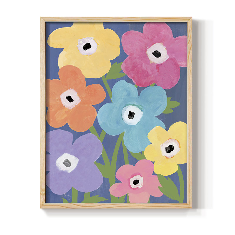 «Flower Market Color I», reproduction encadrée - bois massif, H 11 po x l 9 po, Naturel