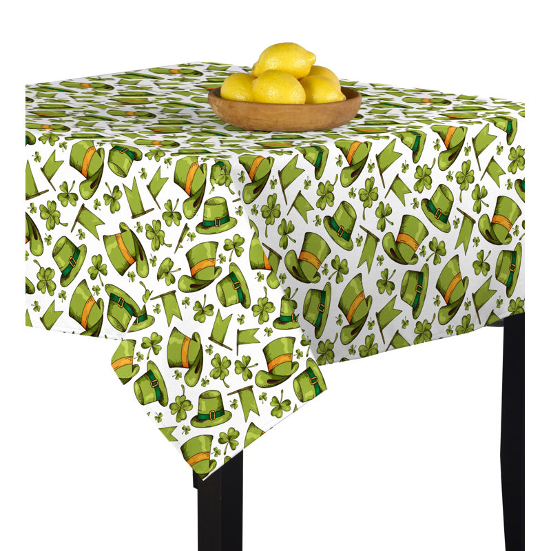 Simpkins Geometric Square St. Patrick's Day Tablecloth, 90" x 90"
