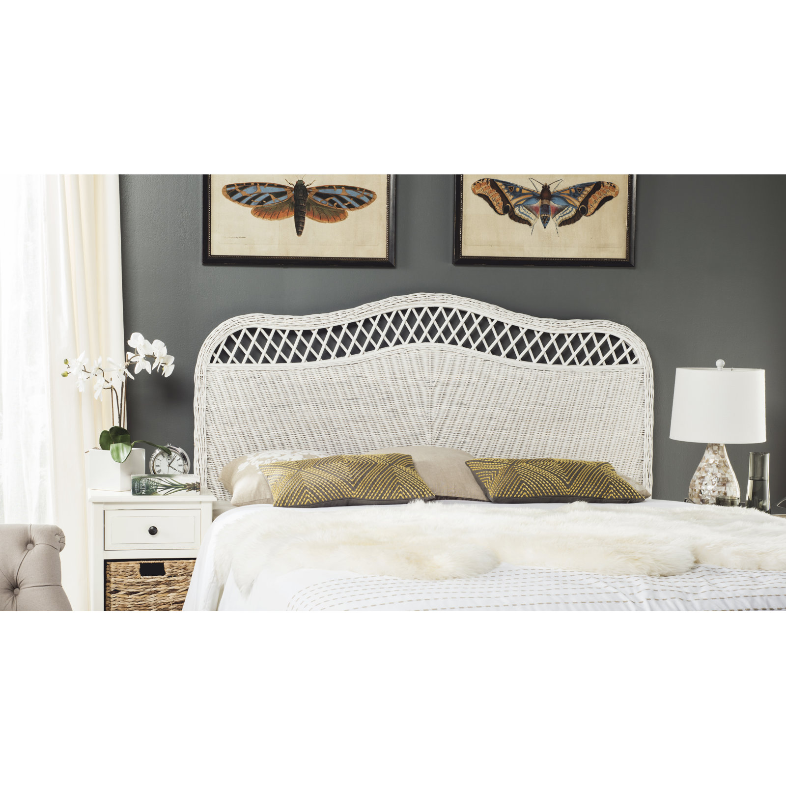 Almus Headboard, King, White
