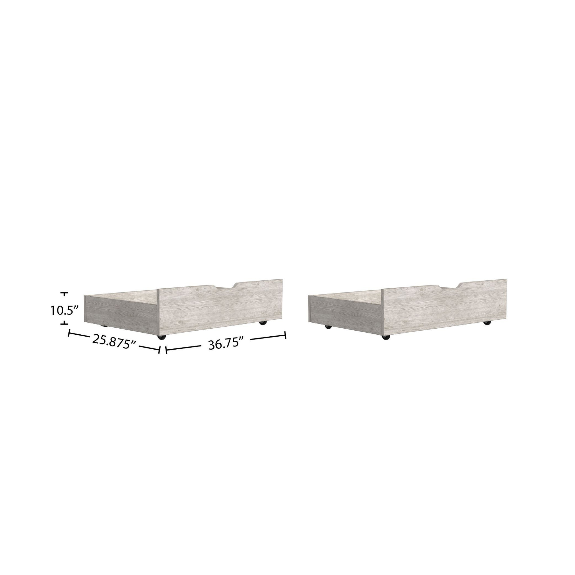 Carlson 2-Piece Storage Drawers, Washed Linen