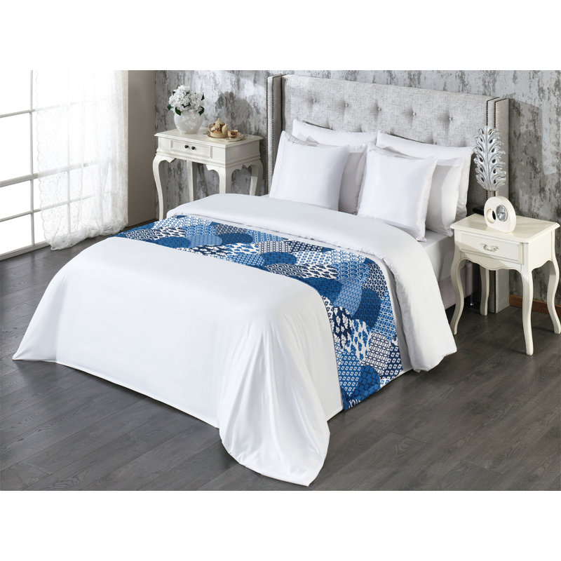 Foulard de lit Ambesonne Ocean Waves, Très grand lit