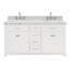 Meuble-lavabo double 60 po avec plateau en marbre blanc de Carrare Macnair-85363961