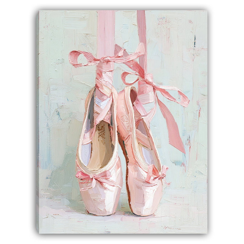 «Pink Pointe», art mural sur toile tendue, H 48 po x l 36 po