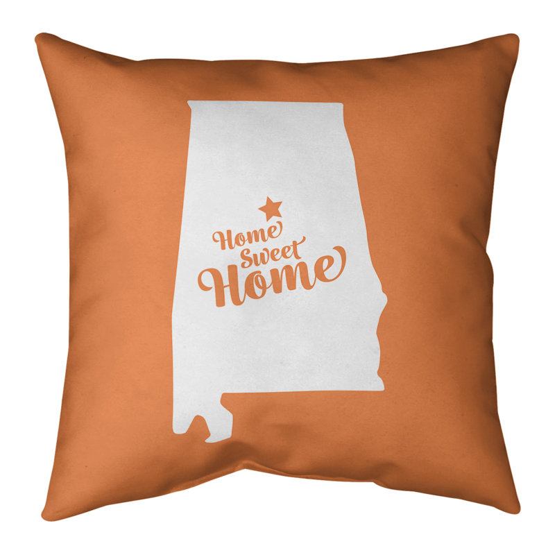 Housse de coussin pour la maison, Mobile, 14 po x 14 po, Orange
