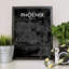 « phoenix city map », reproduction d’impression sur affiche en luxe-31735259