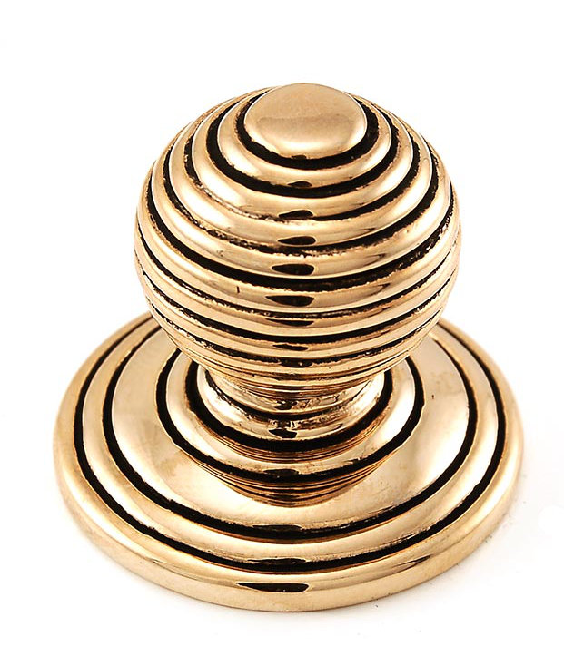 Sanzio Round Knob, Antique Gold, 1" H x 1" W x 1.25" D