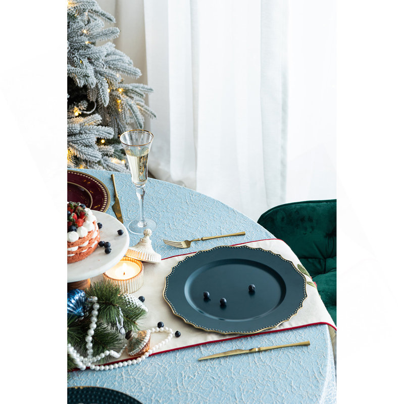 8 Pack Plastic Charger Plate, D13"