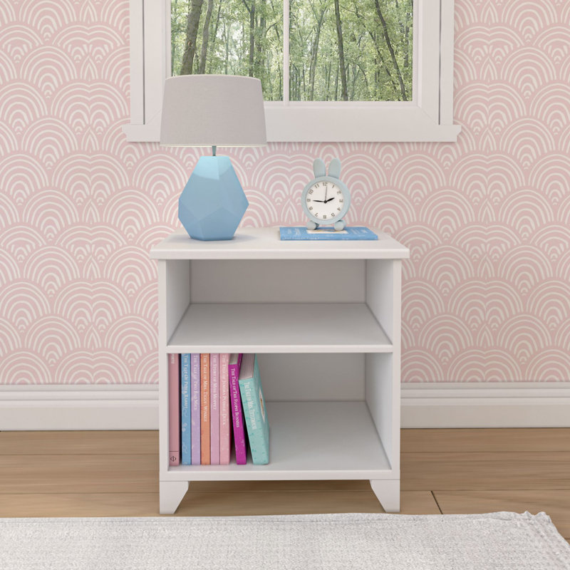 Grande table de chevet Aileana, Blanc