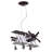 Eclectic 1 Light Brown Airplane Chandelier-29557816