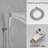 10 Inch Wall Mounted Tub Shower System With Hand Shower Single Handle Shower Faucet Set Brass Waterfall Shower Trim Kit With Pressure Balance Valve-121763319