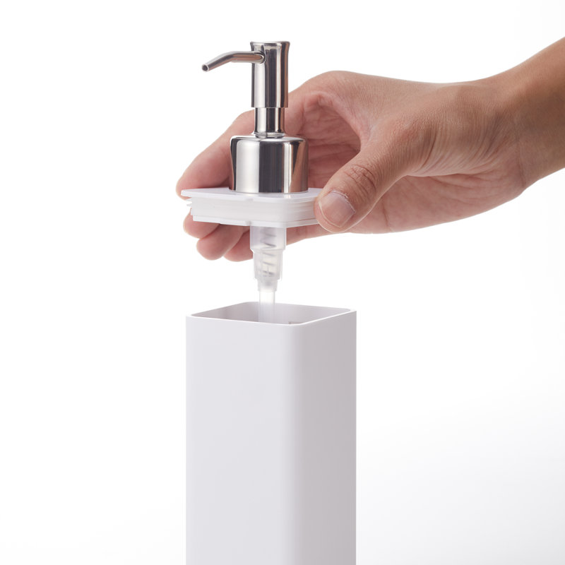 White ABS Plastic Refillable Hand Soap Dispenser with Pump