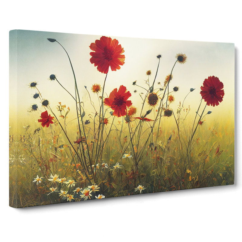 Great Wildflowers Floral - Wrapped Canvas Print, 40cm H x 60cm W x 3cm D