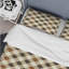 Ensemble de housse de couette moderne à motif vichy brun et beige I-109156643