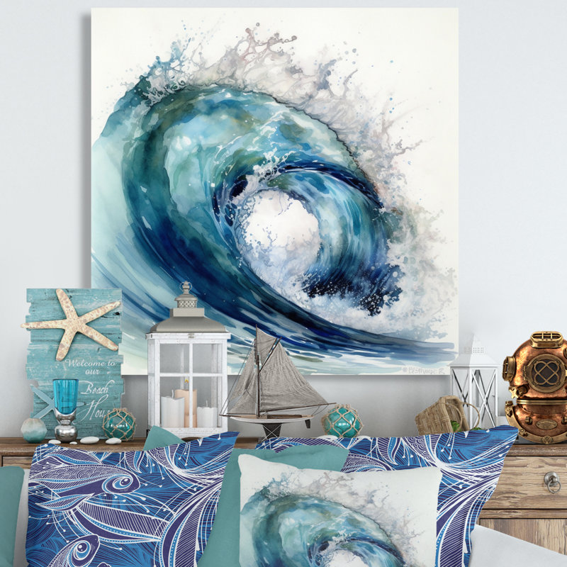 Ocean Wave Motion VI sur métal, impression, H 16 po x l 16 po x P 1 po