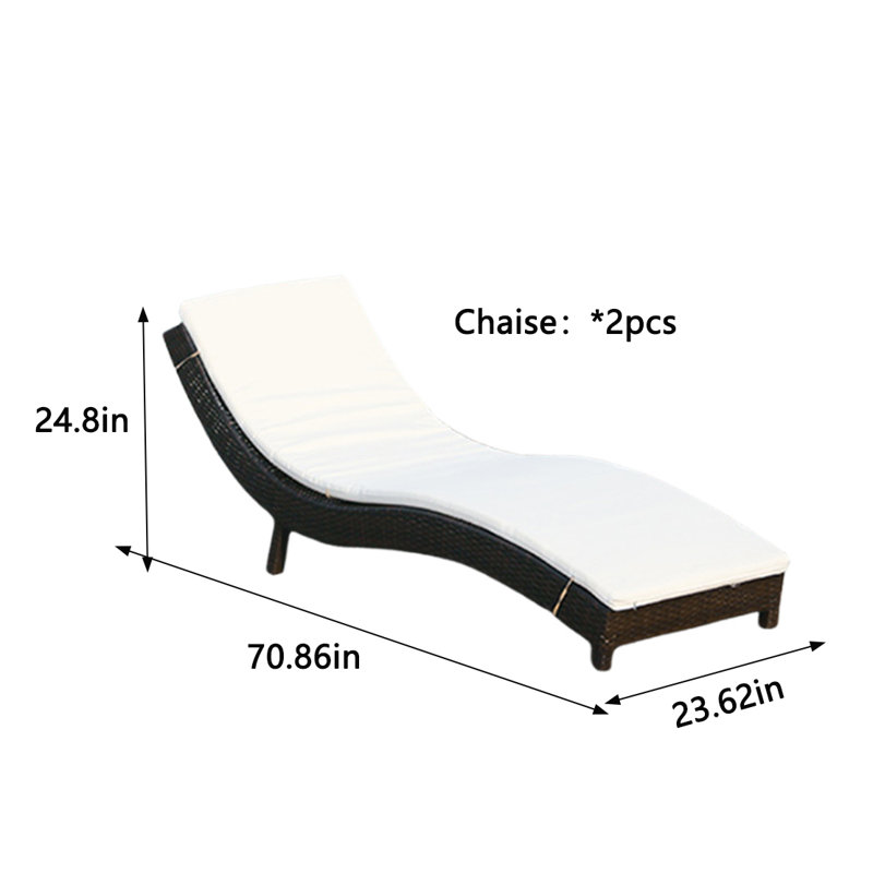 Raellen Outdoor Chaise Lounge