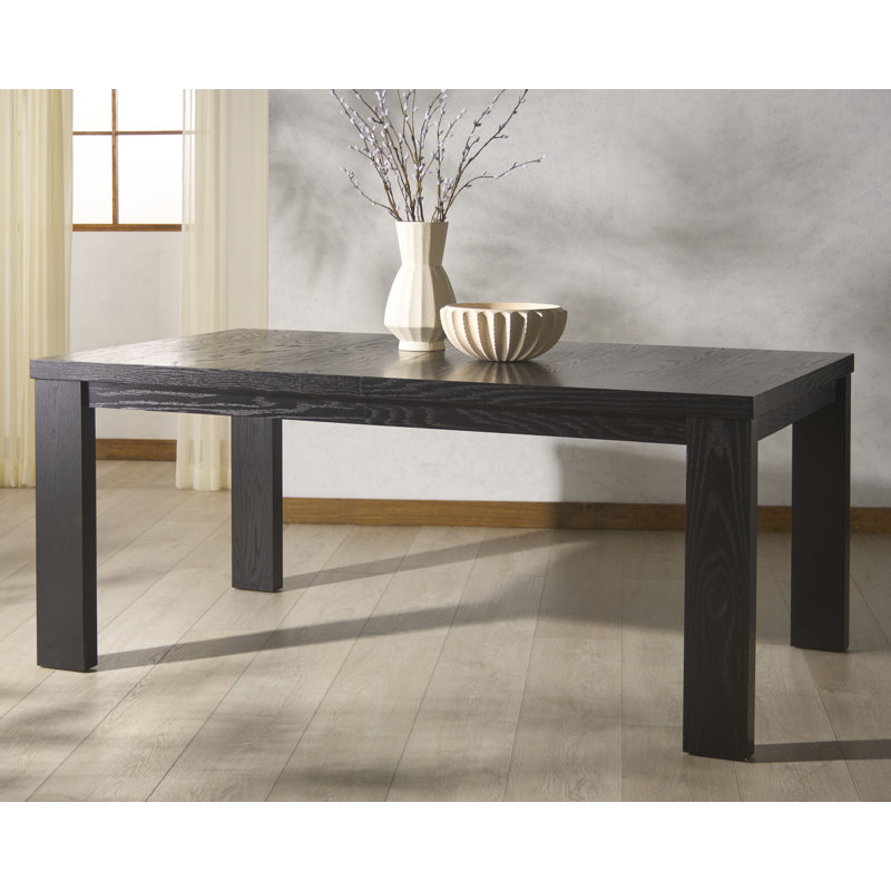 Desmond Extendable Wood Dining Table, Black