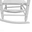 Chaise berçante en bois blanc
